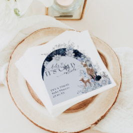 Guardanapo De Papel Frio bebê fora do Chá de fraldas de veado floral d