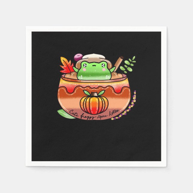 Guardanapo De Papel Froggy Delight Pumpkin Spice Lattaason (Frente)