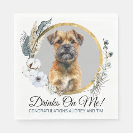Guardanapo De Papel Fronteira Terrier Wedding Napkins com Cães Foto