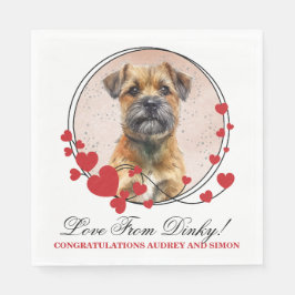 Guardanapo De Papel Fronteira Terrier Wedding Napkins com Cães Foto