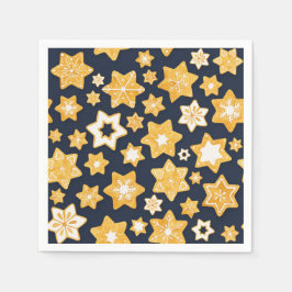 Guardanapo De Papel Frota de Cookies de Natal com fundo de Cinza Azul