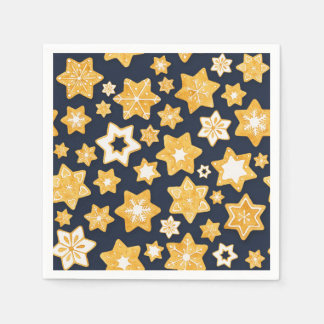 Guardanapo De Papel Frota de Cookies de Natal com fundo de Cinza Azul
