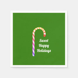Guardanapo De Papel Fruity Candy Cane Sweet Happy Holiday Paper Napkin