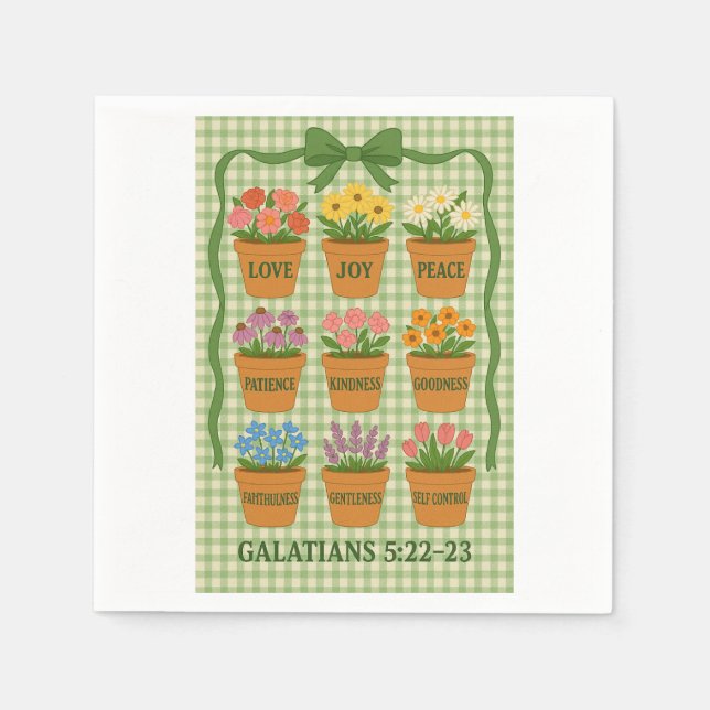 Guardanapo De Papel Fruta do Verde Espírito (Frente)