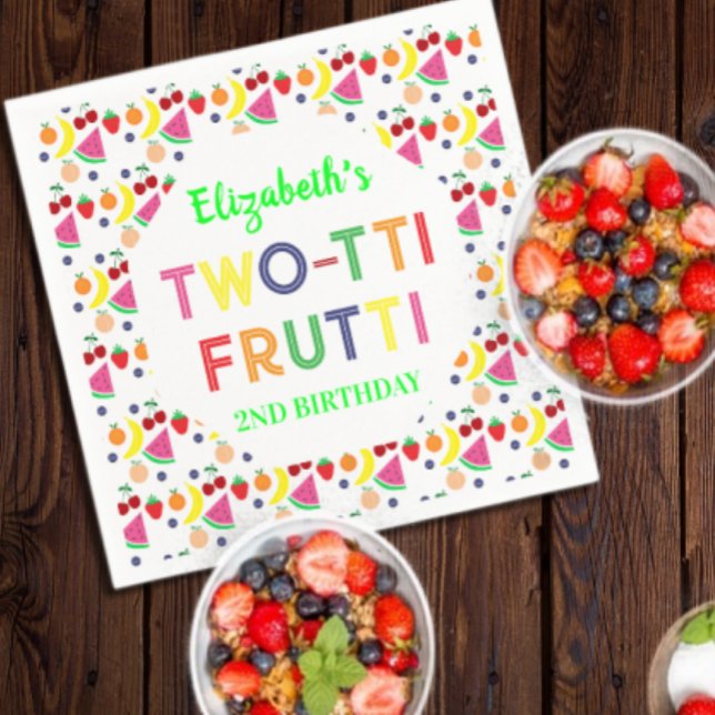 Guardanapo De Papel Fruta Dois-tti Frutti 2º Aniversário (Criador carregado)