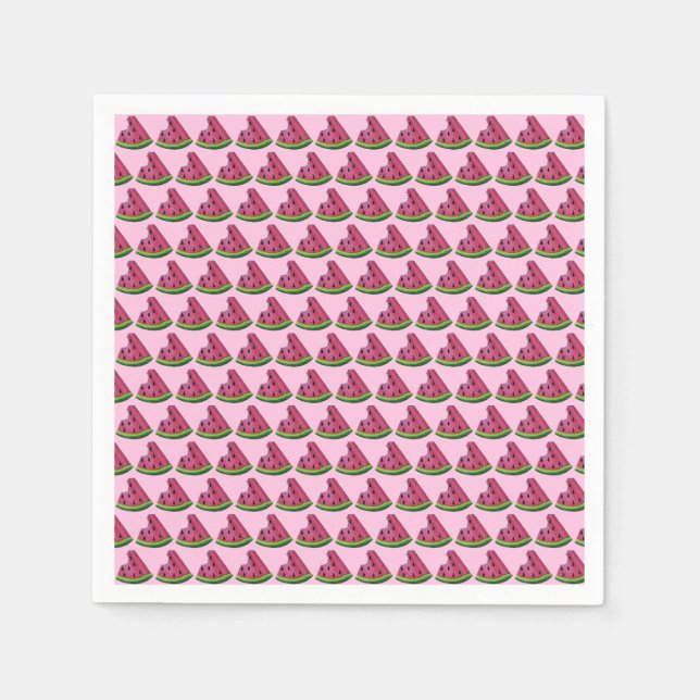 Guardanapo De Papel Fruta fina verde suculenta Melancia Melão Melão (Frente)