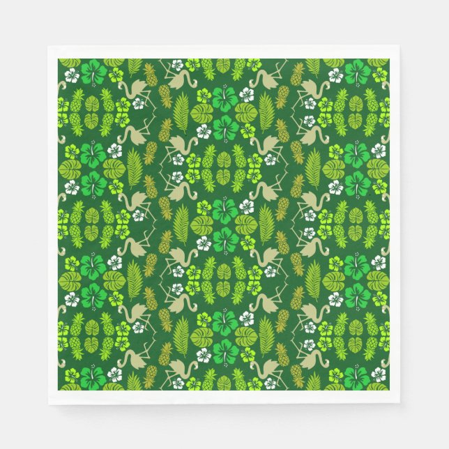 Guardanapo De Papel Fruta Tropical Verde Padrão (Frente)