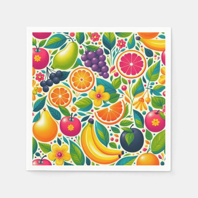 Guardanapo De Papel Frutas coloridas (Frente)