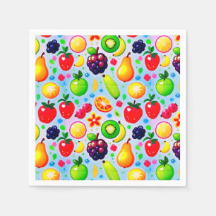 Guardanapo De Papel Frutas Tropicais Vibrantes