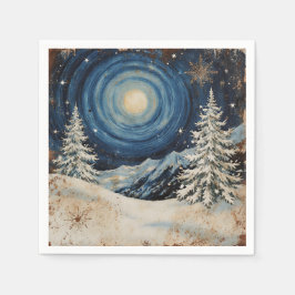 Guardanapo De Papel Fuga de Natal de Inverno Vintage