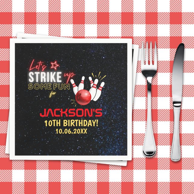 Guardanapo De Papel Fun Bowling party for Kids (Criador carregado)