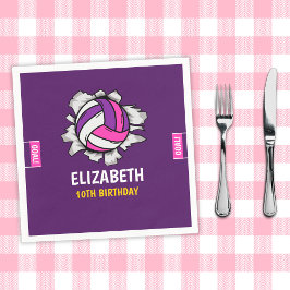 Guardanapo De Papel Fun Volleyball Birthday Girl