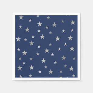 Guardanapo De Papel Fundo de alteração de cor com estrelas de prata in