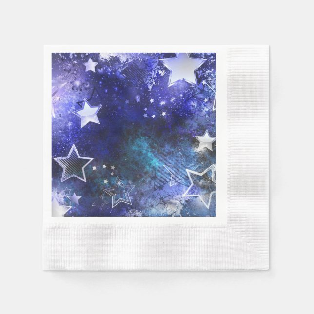 Guardanapo De Papel Fundo de Espaço com Estrelas (Frente)