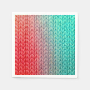 Guardanapo De Papel Fundo de Ponto de Tricô em Cores Gradientes
