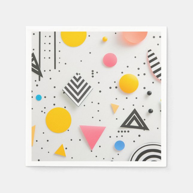 Guardanapo De Papel Fundo otimizado de formas e faixas (Frente)