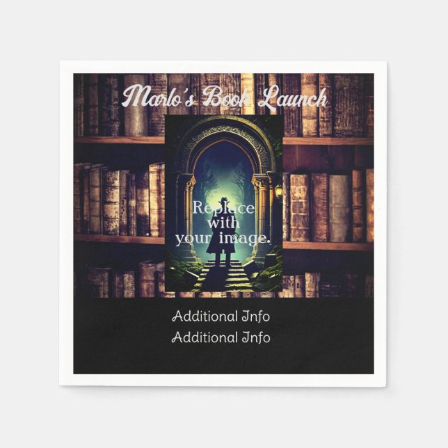 Guardanapo De Papel Fundo Rustic Bookshels (Frente)