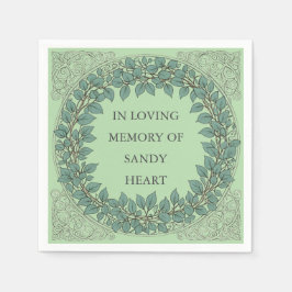 Guardanapo De Papel Funeral Eucalyptus Personalizado - Memorial Elegan