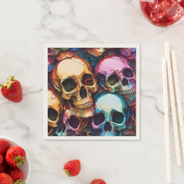 Guardanapo De Papel Funky Skulls