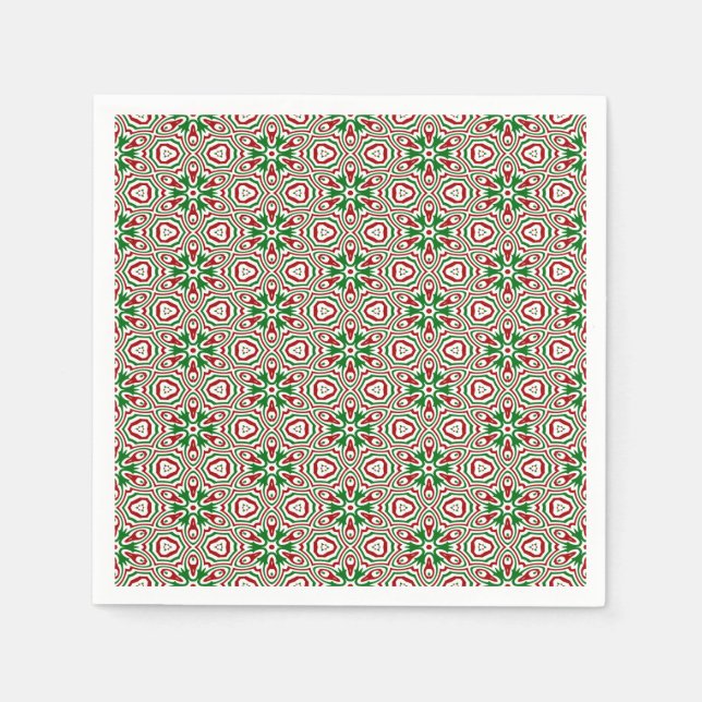 Guardanapo De Papel Funky Trippy Ecleticamente Boho Natal Kaleidoscópi (Frente)