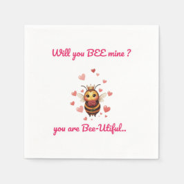 Guardanapo De Papel Funny Bee Pun Valentine 