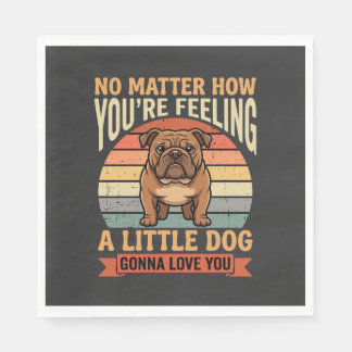 Guardanapo De Papel Funny Bulldog Love Quote Retro Dog