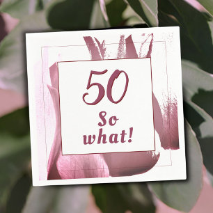 Guardanapo De Papel Funny Burgundy Tulip 50º Aniversário Floral