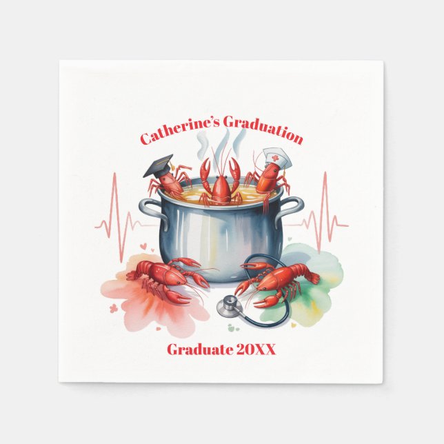 Guardanapo De Papel Funny Cajun Nurse Graduation Party (Frente)