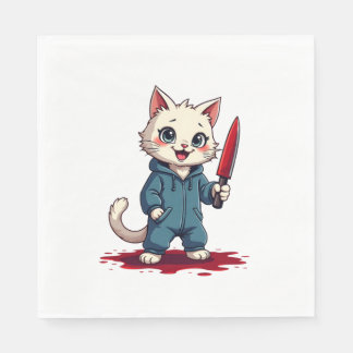 Guardanapo De Papel Funny Cat Horror Movies Cute Halloween For Cat Kit