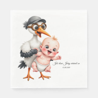 Guardanapo De Papel Funny designed paper napkins baby shower adjust