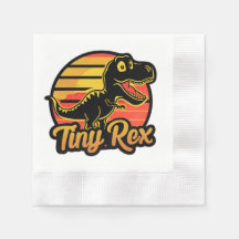Funny Dinossauro Vintage Trex no Pôr do Sol Tiny R