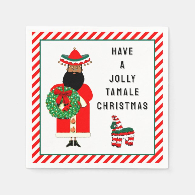 Guardanapo De Papel Funny Feliz Navidad Fiesta (Frente)