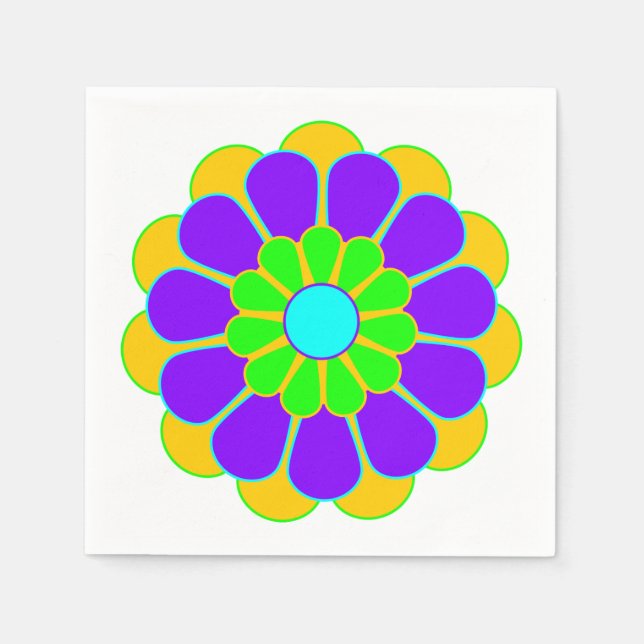 Guardanapo De Papel Funny Flower Power Bloom II + sua ideia (Frente)