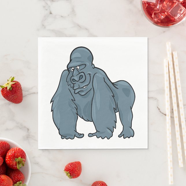 Guardanapo De Papel Funny Gorilla Legal Blue Ape Design (Criador carregado)
