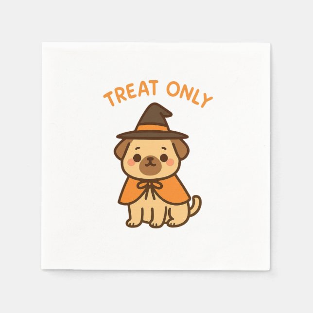 Guardanapo De Papel Funny Halloween Dog Lover Paper Napkins (Frente)
