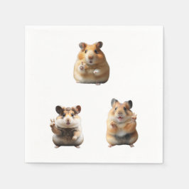 Guardanapo De Papel Funny Hamster Meme Peace Sign