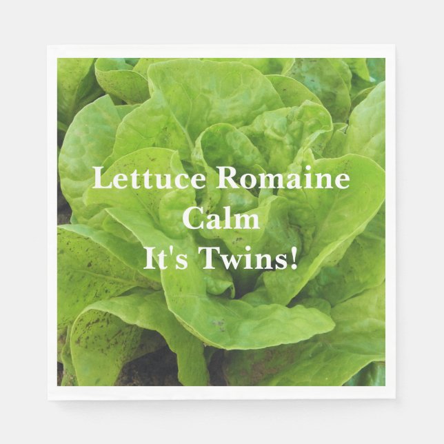 Guardanapo De Papel Funny Lettuce Romaine Calm Twin (Frente)