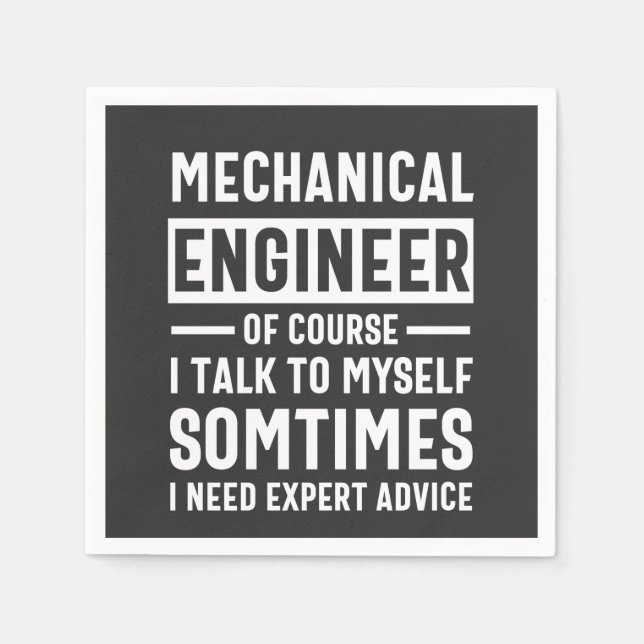 Guardanapo De Papel Funny Mechanical  Engineer Gift (Frente)
