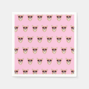 Guardanapo De Papel Funny Pembroke Welsh Corgi Pink