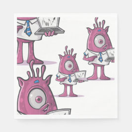 Guardanapo De Papel Funny Purple Accountant Monsters Paper 