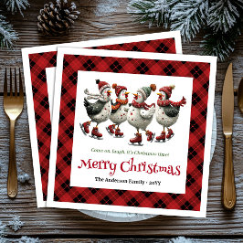 Guardanapo De Papel Funny quirky chickens napkins personalized Christm