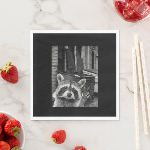 Guardanapo De Papel Funny Raccoon Selfie Raccoon Funny Raccoon