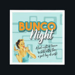 Guardanapo De Papel Funny Retro Bunco Night<br><div class="desc">Funny Retro Bunco Night Napkins</div>