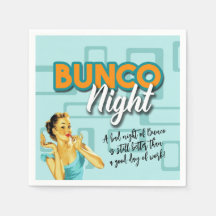 Funny Retro Bunco Night