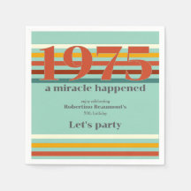 Funny Retro Colors 50th Birthday Party