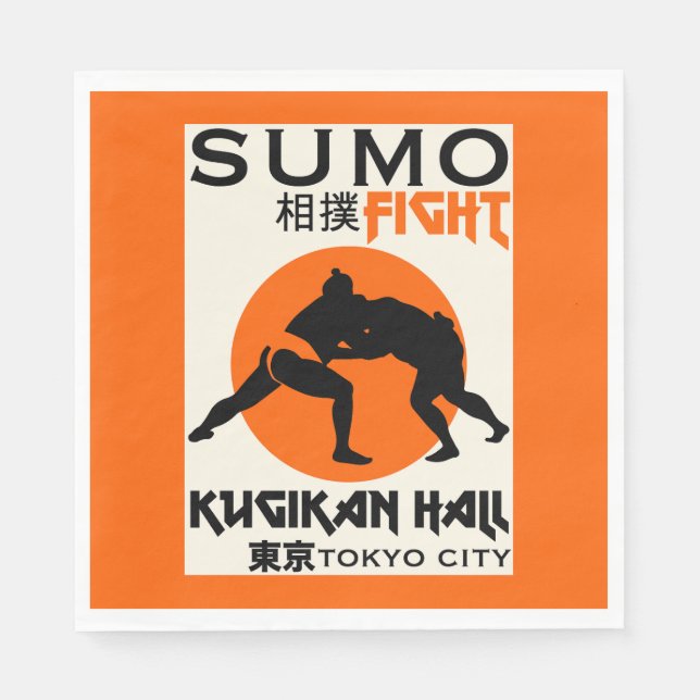 Guardanapo De Papel Funny Sumo Wrestler (Frente)