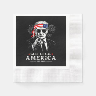 Guardanapo De Papel Funny Trump Golfo Dos EUA 2025 4 De Julho