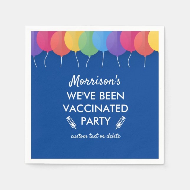 Guardanapo De Papel Funny We've Been Covid Vaccinated Party Custom (Frente)