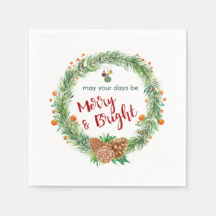 Guardanapo De Papel Fúria de Natal Feliz e brilhante