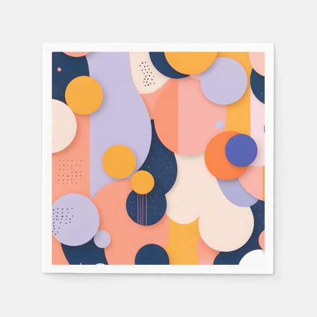 Guardanapo De Papel Fusão da Esfera de Cores (Frente)